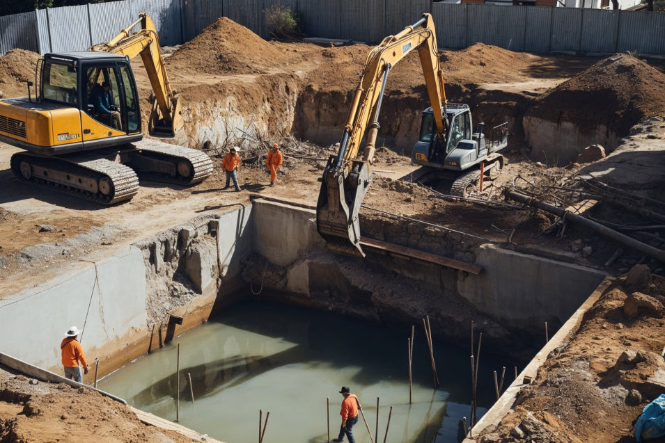 big pit for swimming pool