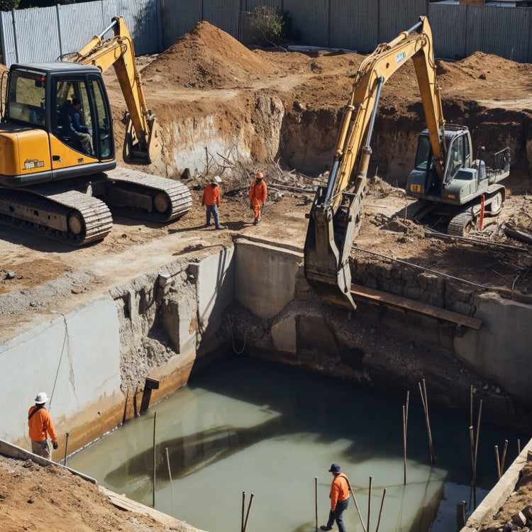 big pit for swimming pool