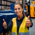 a woman in spa warehouse